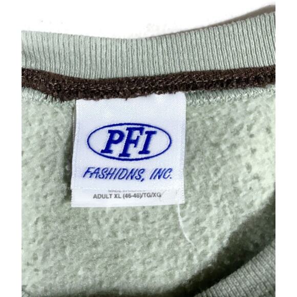 PFI Fashions Pullover Sweater Women's Size XL Light Green With Leaves and Acorn - Picture 8 of 9